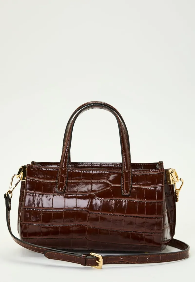 Latalia Ancona Glossy Croco Bag