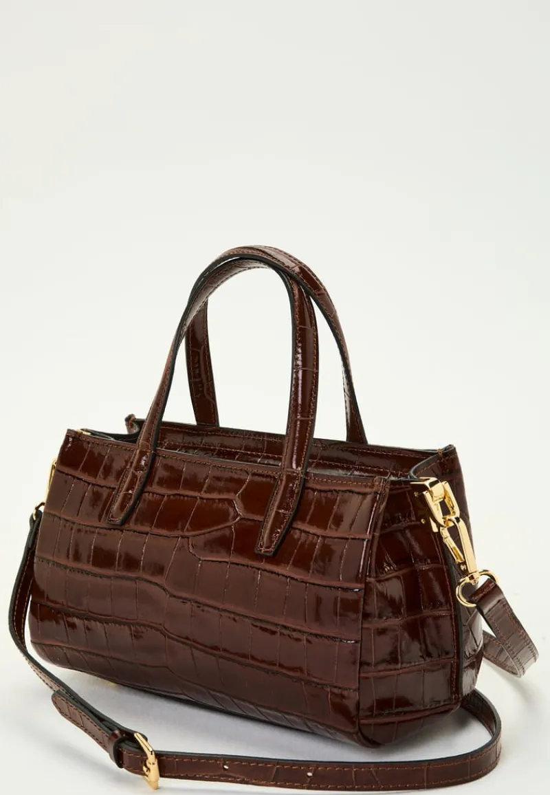 Latalia Ancona Glossy Croco Bag