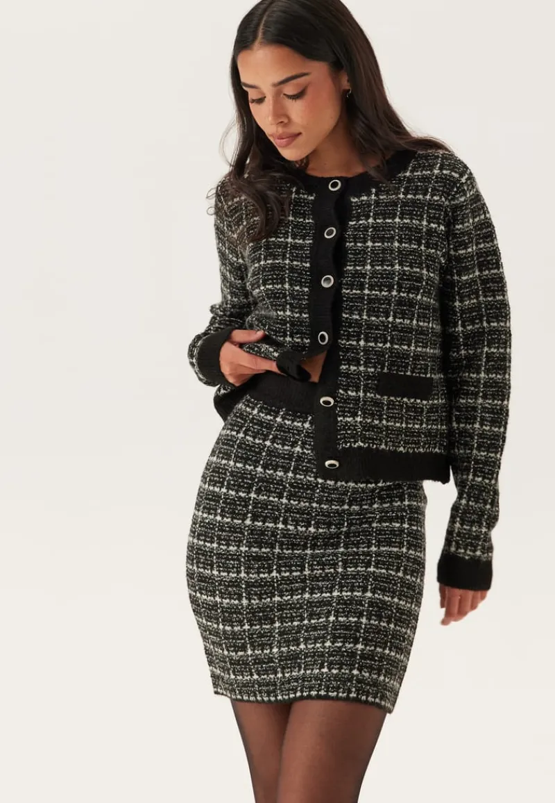 VILA Audrey Check Knit Skirt