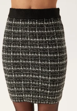 VILA Audrey Check Knit Skirt