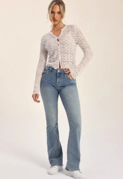 True Religion Becca Mid Rise Bootcut Flap