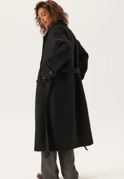 BUBBLEROOM Belted Wool Blend Coat