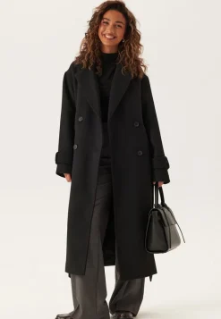 BUBBLEROOM Belted Wool Blend Coat