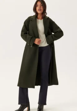 BUBBLEROOM Belted Wool Blend Coat