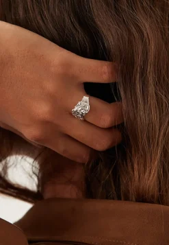 Pilgrim Blossom Organic Shaped Ring Si