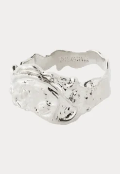 Pilgrim Blossom Organic Shaped Ring Si