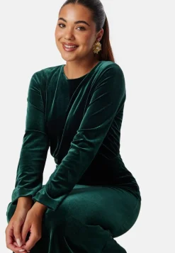 Bubbleroom Occasion Bow Velvet Midi Dress