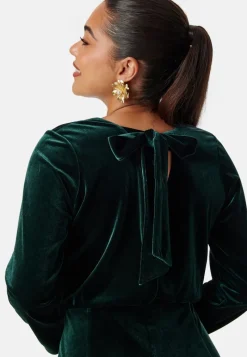 Bubbleroom Occasion Bow Velvet Midi Dress