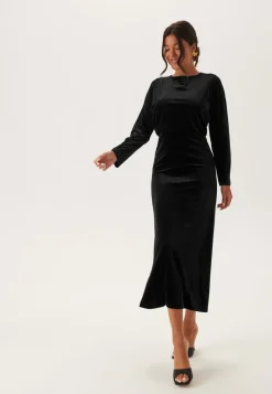 Bubbleroom Occasion Bow Velvet Midi Dress