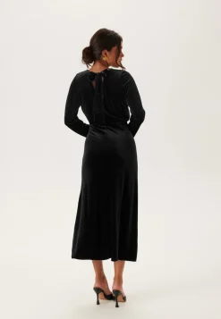 Bubbleroom Occasion Bow Velvet Midi Dress
