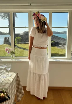 BUBBLEROOM Broderie Anglaise Maxi Skirt