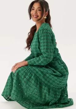 Happy Holly Broderie Anglaise Round Neck Dress