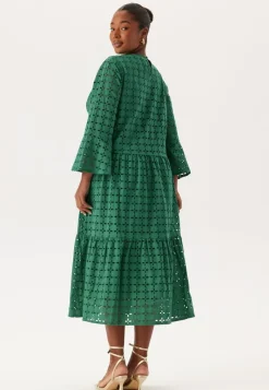 Happy Holly Broderie Anglaise Round Neck Dress