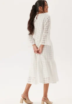 Happy Holly Broderie Anglaise Round Neck Dress