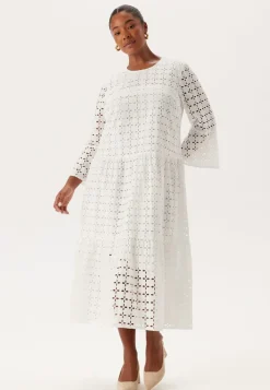 Happy Holly Broderie Anglaise Round Neck Dress