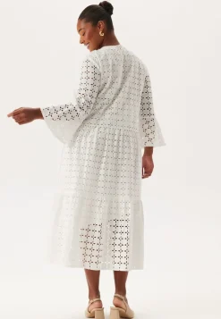 Happy Holly Broderie Anglaise Round Neck Dress