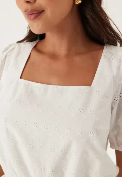 BUBBLEROOM Broderie Anglaise Short Sleeve Blouse