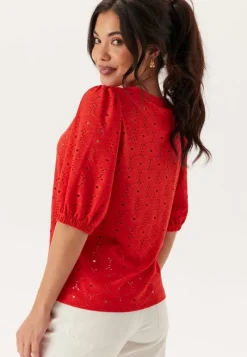 Happy Holly Broderie Anglaise Top