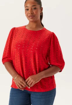 Happy Holly Broderie Anglaise Top