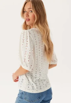 Happy Holly Broderie Anglaise Top