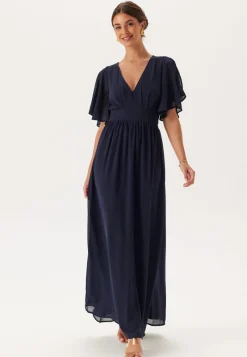 Bubbleroom Occasion Butterfly Sleeve Chiffon Gown