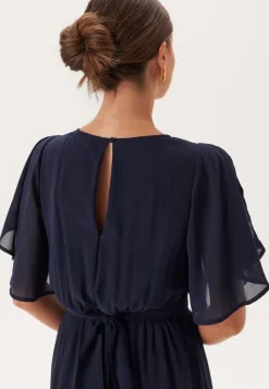 Bubbleroom Occasion Butterfly Sleeve Chiffon Gown