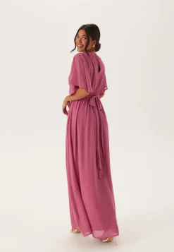 Bubbleroom Occasion Butterfly Sleeve Chiffon Gown