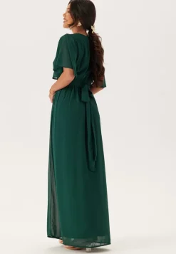 Bubbleroom Occasion Butterfly Sleeve Chiffon Gown