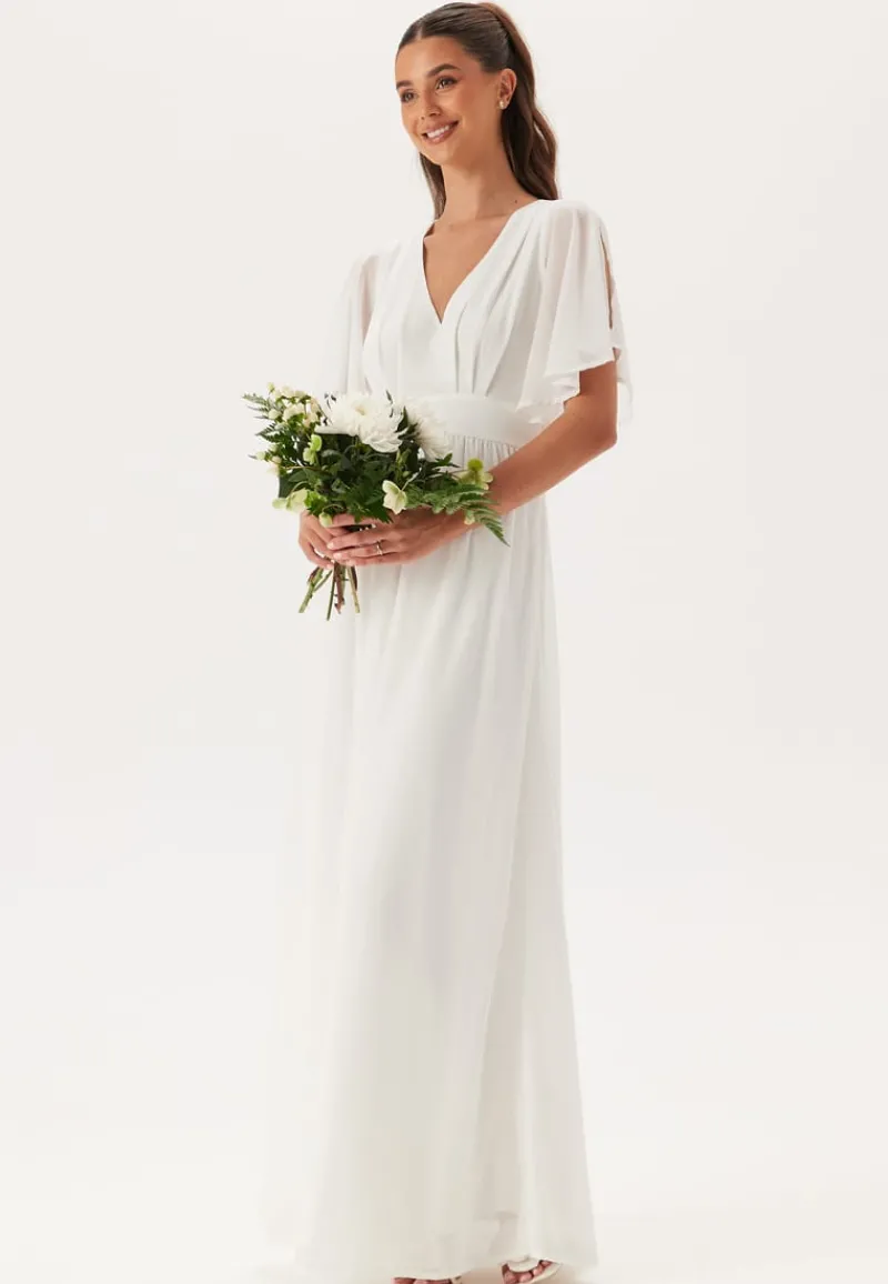 Bubbleroom Occasion Butterfly Sleeve Chiffon Gown