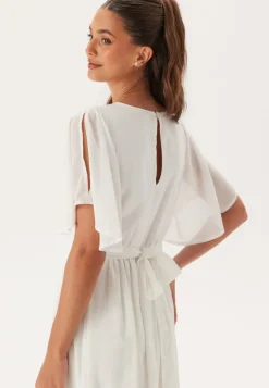 Bubbleroom Occasion Butterfly Sleeve Chiffon Gown