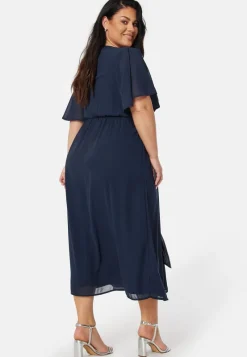 Bubbleroom Occasion Butterfly Sleeve Midi Dress