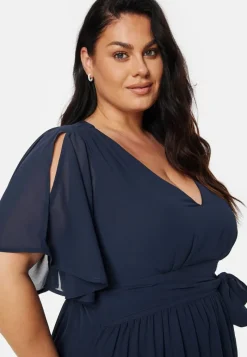 Bubbleroom Occasion Butterfly Sleeve Midi Dress