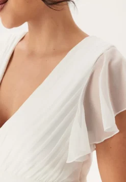 Bubbleroom Occasion Butterfly Sleeve Pleated Wedding Gown