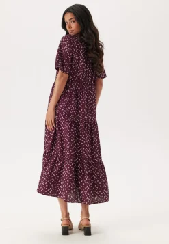 Happy Holly Butterfly Sleeve Viscose Midi Dress