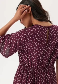 Happy Holly Butterfly Sleeve Viscose Midi Dress