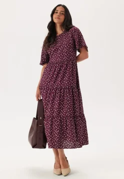 Happy Holly Butterfly Sleeve Viscose Midi Dress