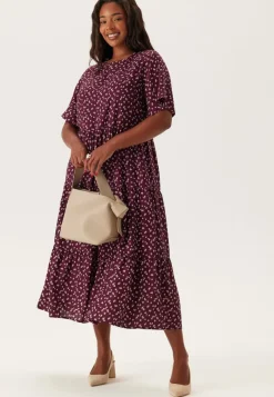 Happy Holly Butterfly Sleeve Viscose Midi Dress