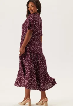 Happy Holly Butterfly Sleeve Viscose Midi Dress