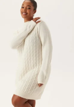 Happy Holly Cable Knit Sweater Dress