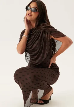 Bubbleroom Occasion Cape Mesh Ankle Dress