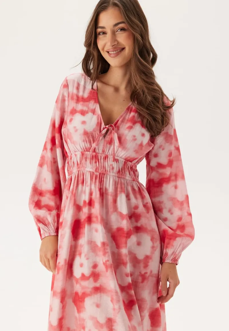 BUBBLEROOM CC V-neck Viscose Strap L/S Dress