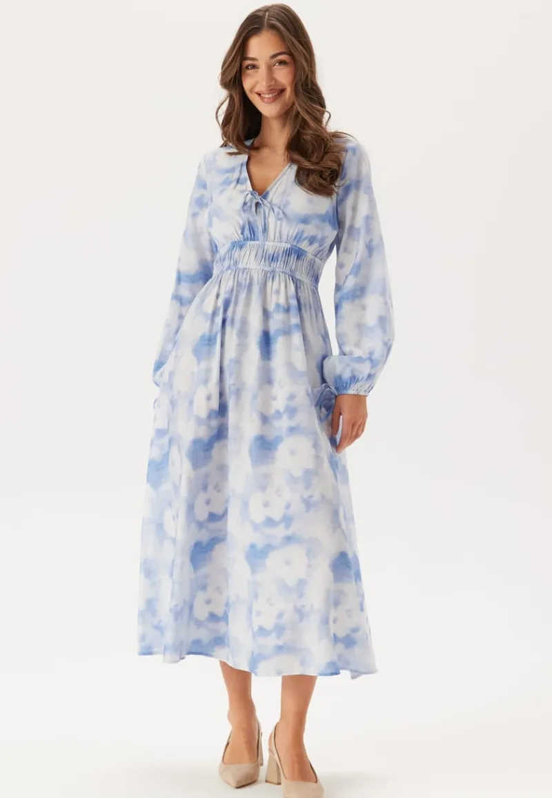 BUBBLEROOM CC V-neck Viscose Strap L/S Dress