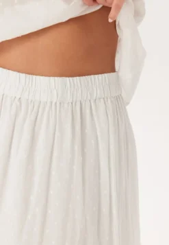 Happy Holly Cotton Dobby Dot Maxi Skirt