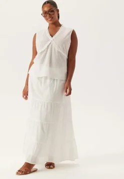 Happy Holly Cotton Dobby Dot Maxi Skirt