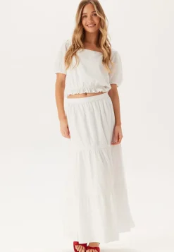 BUBBLEROOM Cotton Lace Maxi Skirt