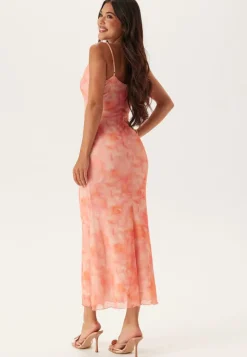 Bubbleroom Occasion Cowl Neck Mesh Dress