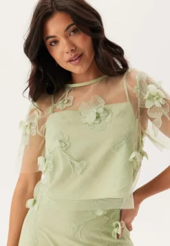 Bubbleroom Occasion 3D Floral T-shirt Blouse