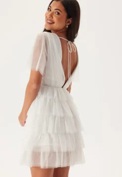 Bubbleroom Occasion Deep V-neck Tulle Dress