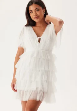 Bubbleroom Occasion Deep V-neck Tulle Dress