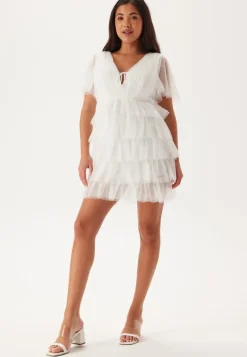 Bubbleroom Occasion Deep V-neck Tulle Dress